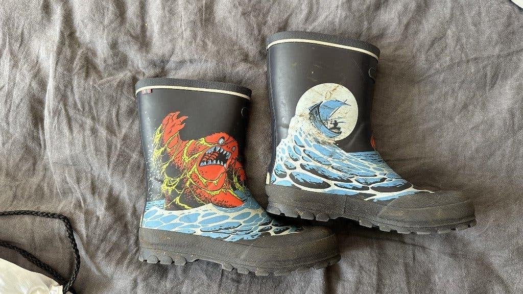 Viking Jolly kinder regenlaarzen met monster print, Ophalen of Verzenden, Gebruikt, Jongen of Meisje, Laarzen