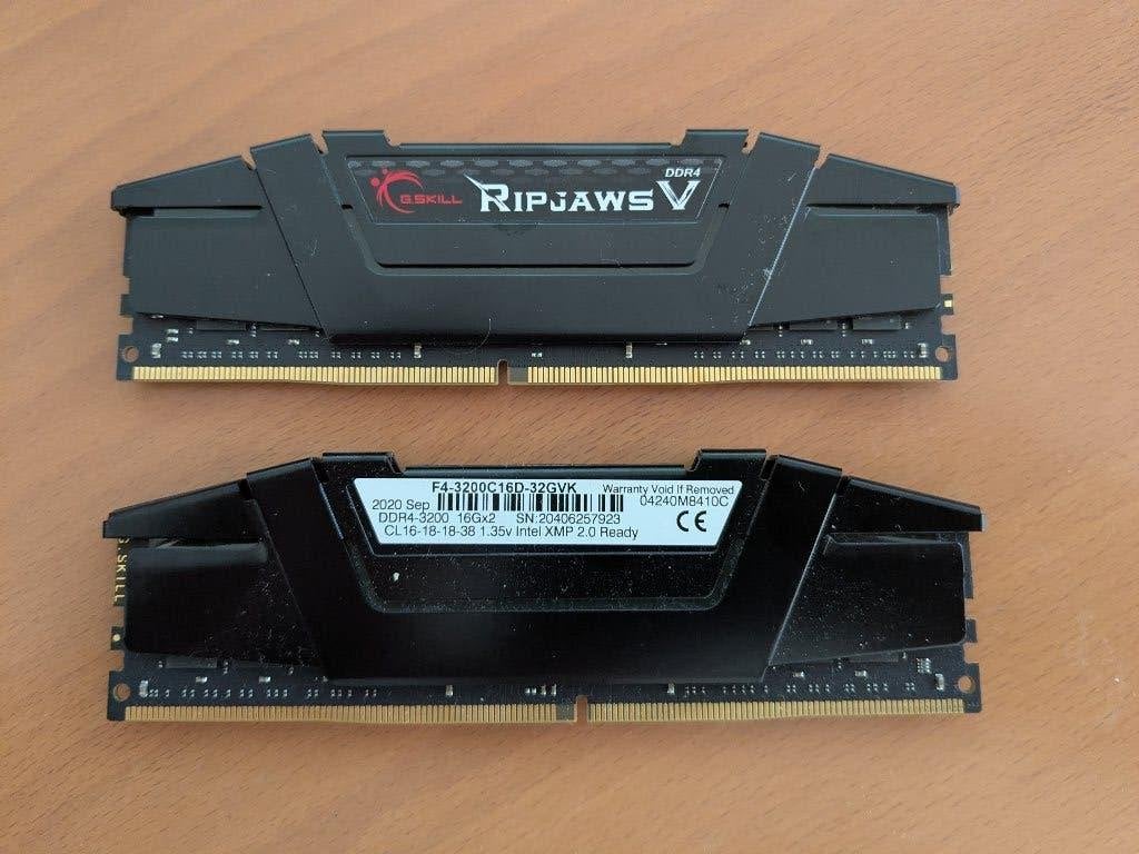 G.Skill Ripjaws V ddr4 32gB, Computers en Software, RAM geheugen, Gebruikt, 32 GB, DDR4, Ophalen of Verzenden