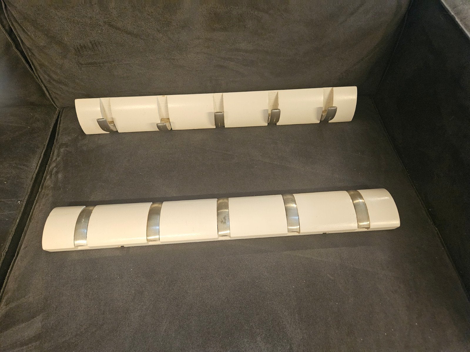 Set van 2 wandkapstokken met inklapbare haken, Wandkapstok, Overige materialen, Gebruikt, Ophalen of Verzenden