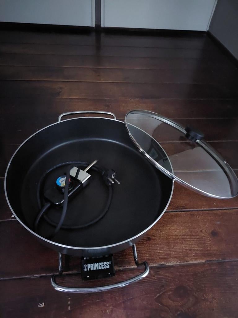 Princess Elektrische Koekenpan / Hapjespan met Deksel, Ophalen of Verzenden, Gebruikt