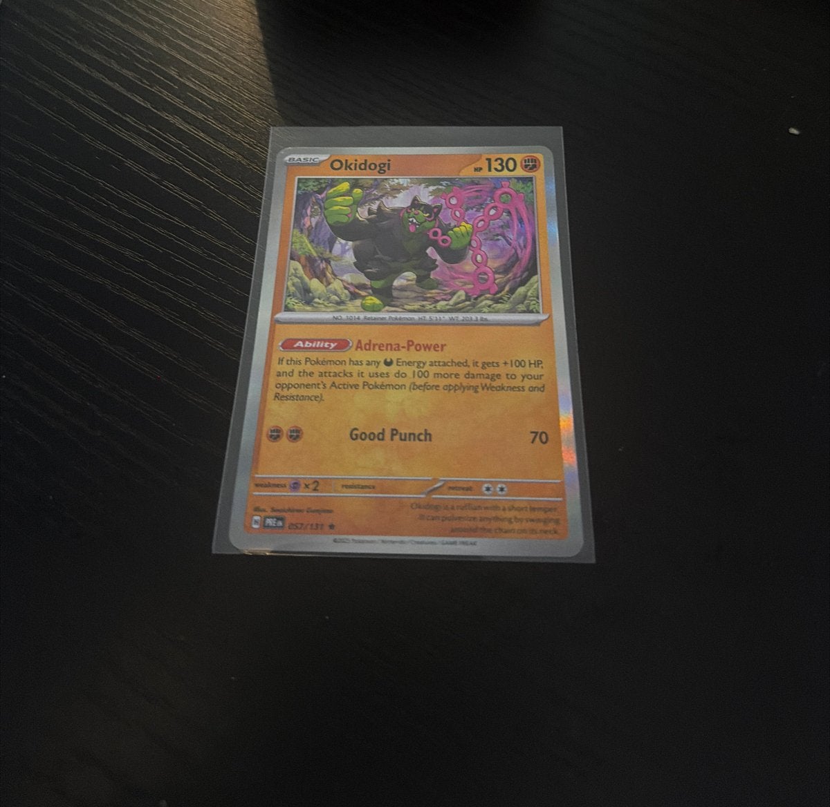Okidogi Pokémon Kaart - Basic 130 HP, Ophalen, Zo goed als nieuw, Losse kaart