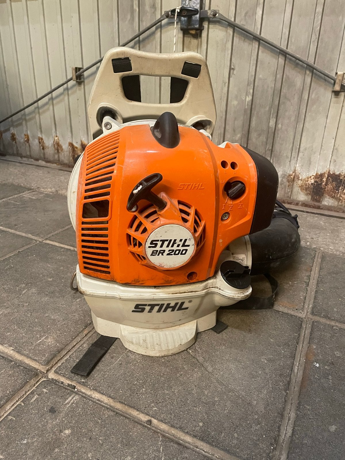 Stihl BR 200 Bladblazer, Ophalen of Verzenden, Gebruikt, Benzine, Ruggedragen