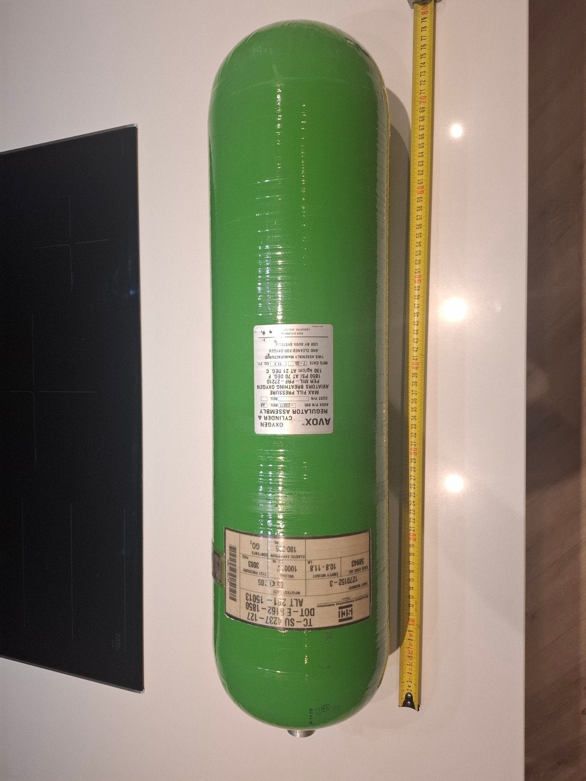 AVOX Zuurstoffles voor piloten - 1000 CU. IN., Ophalen of Verzenden
