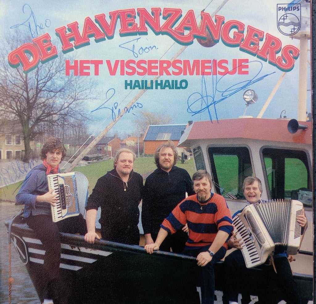 De Havenzangers - Het Vissersmeisje  MET HANDTEKENINGEN, Cd's en Dvd's, Fotohoes, Ophalen of Verzenden, Zo goed als nieuw, Nederlandstalig