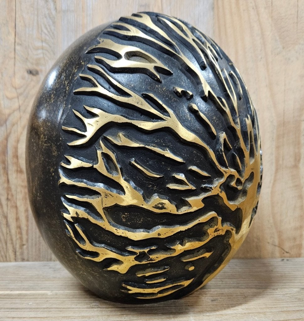 Grote BRONZEN URN / grafdecoratie / LEVENSBOOM, Nieuw, Info@huisentuindecoratiemarie.nl, Huis en tuin decoratie marie, Peize
