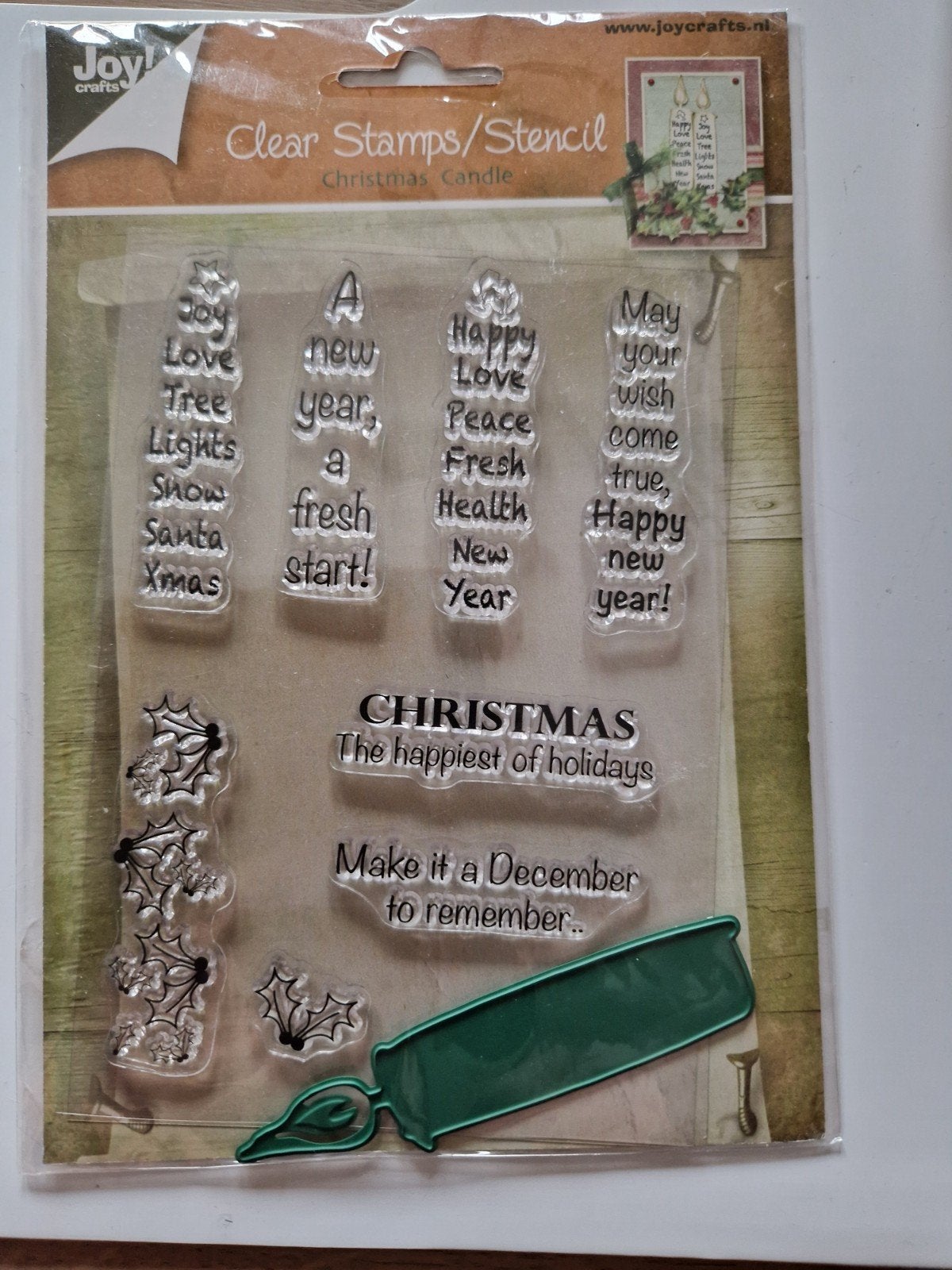 Joy Crafts Clear Stamps/Stencil - Christmas Candle, Nieuw, Ophalen of Verzenden, Kunststof, Overige merken