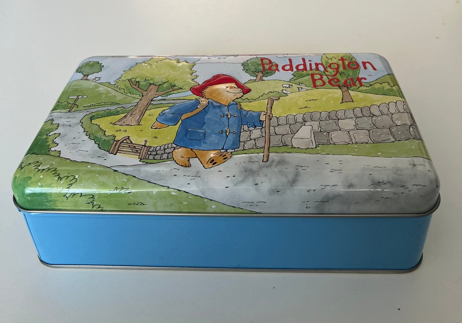 Een metalen blik Paddington beer het merk Douwe Egberts, Verzamelen, Ophalen of Verzenden, Zo goed als nieuw, Koffie, Douwe Egberts