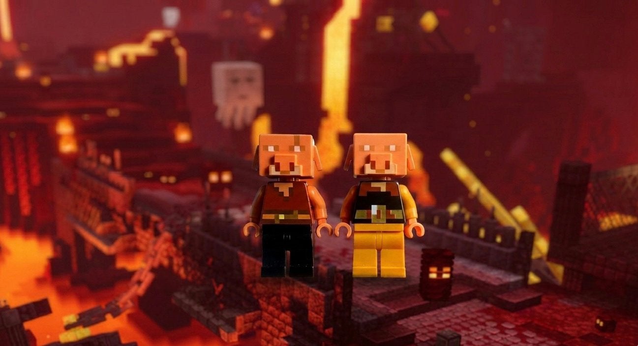 Twee minecraft nether varkens, Minecraft, Lego, Nieuw, Ophalen of Verzenden