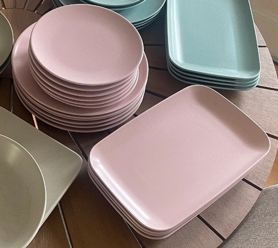 Ikea 16-delig roze servies set - zie ook mijn andere sets!, Ophalen, Gebruikt, Keramiek, Bord(en)