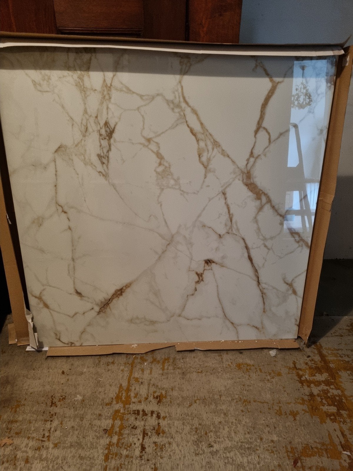 Nieuwe marmerlook keramische tegels - 120x120  cm, Ophalen, 60 cm of meer, Nieuw, Minder dan 5 m²
