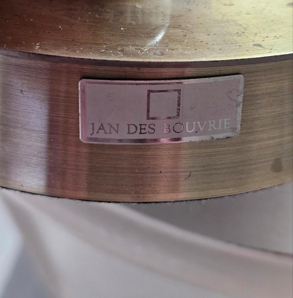 JAN DES BOUVRIE Tafellamp (Zie Foto's), Huis en Inrichting, Lampen | Tafellampen, Ophalen, Gebruikt, Glas, 50 tot 75 cm