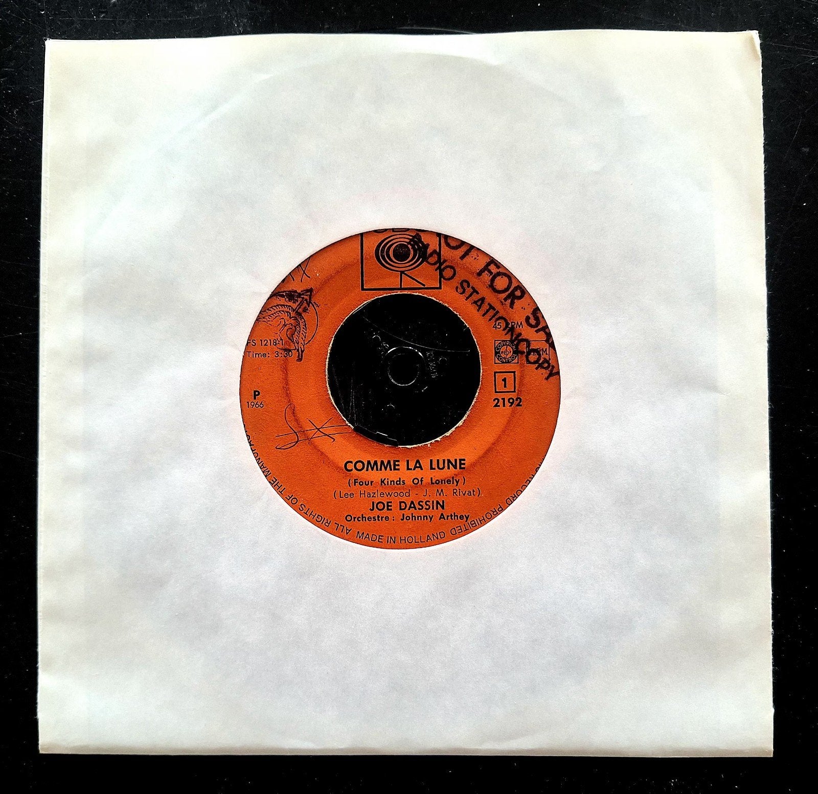 7"/SINGLE  JOE DASSIN - Comme La Lune, Ophalen of Verzenden, Gebruikt, Pop
