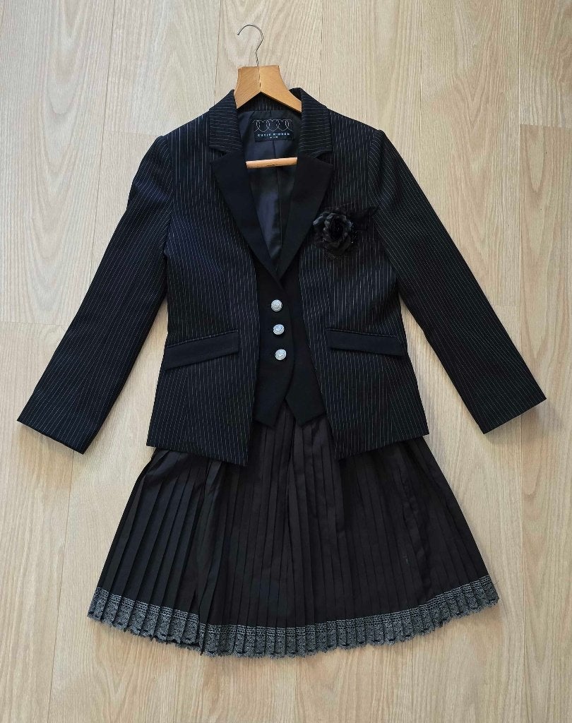 Japanse Schooluniform / Graduation Set - CUTIE RIBBON, Kostuum of Pak, Zwart, Ophalen of Verzenden, Zo goed als nieuw