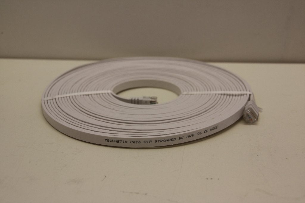 Technetix CAT6 UTP kabel. Wit. Lengte 10 meter. Nieuw., Ophalen of Verzenden, Nieuw