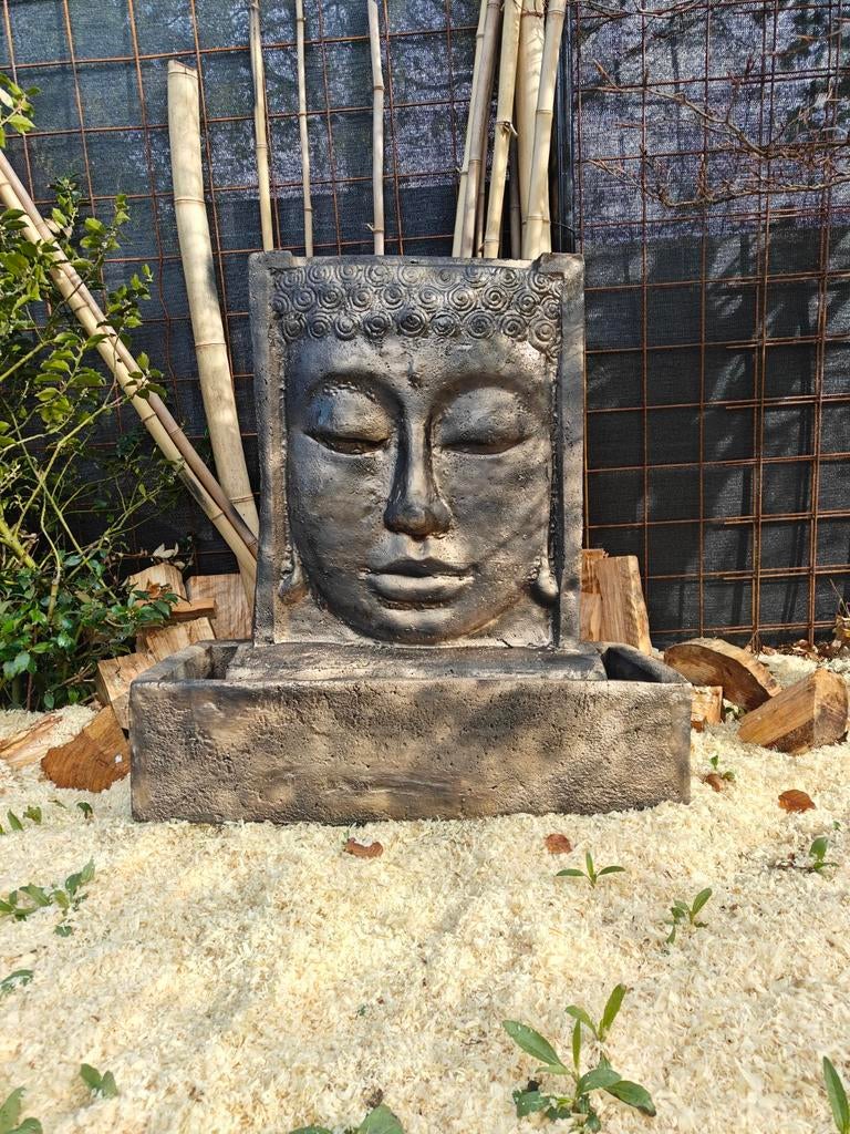 Mooie grote oosterse Buddha fontein water ornament beton, Ophalen of Verzenden