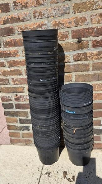 76 kweekpotten van 3 liter!, Ophalen, Kunststof, Gebruikt, Rond