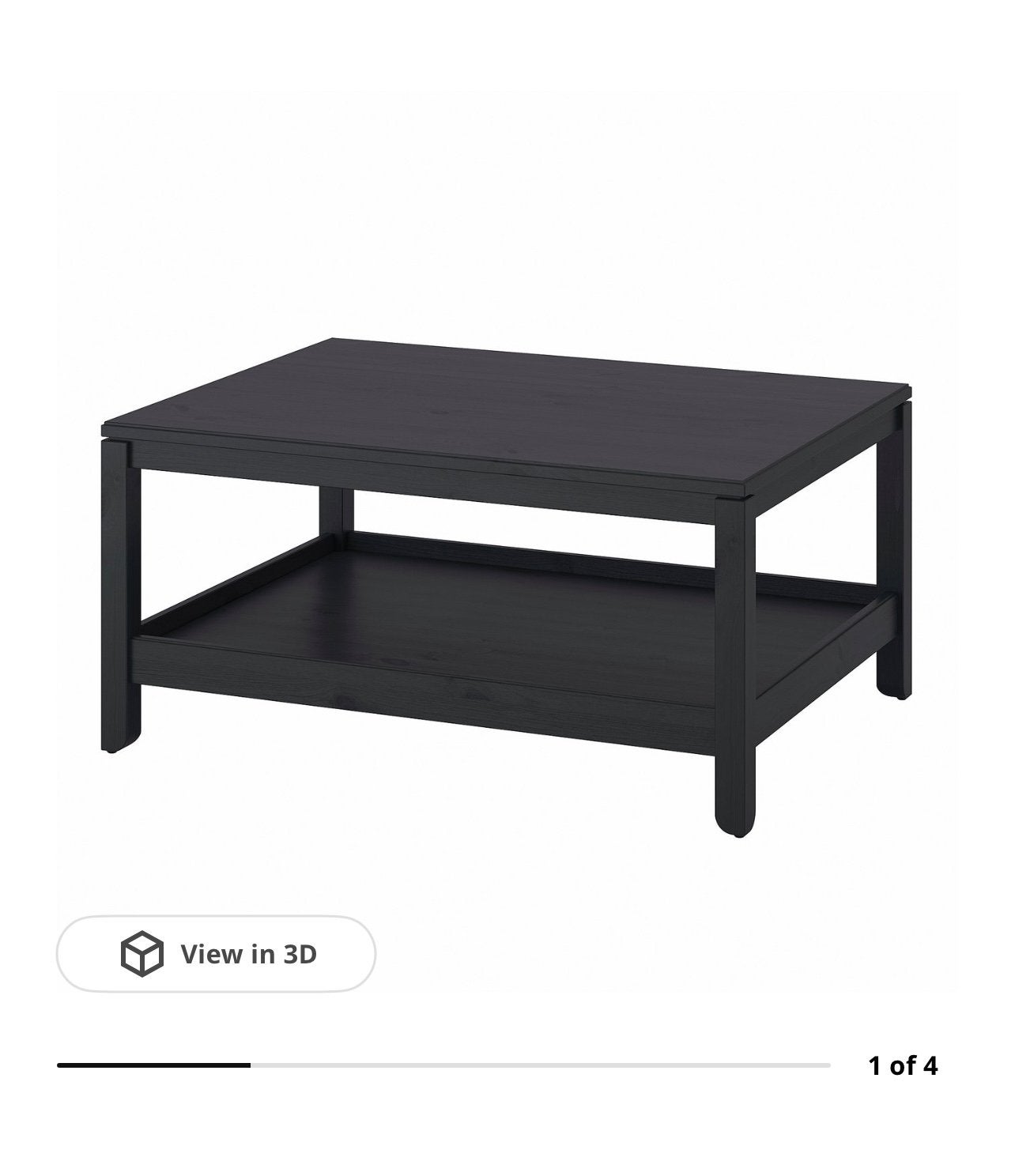 Havsta salontafel zwart, Nieuw incl. bezorging, Ophalen, 100 tot 150 cm, 50 tot 100 cm, Zo goed als nieuw