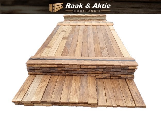 Hardhouten latten geschaafd 1.8x6.8 cm - nr: HP241, Tuin en Terras, Ophalen, Planken, Nieuw, Hardhout