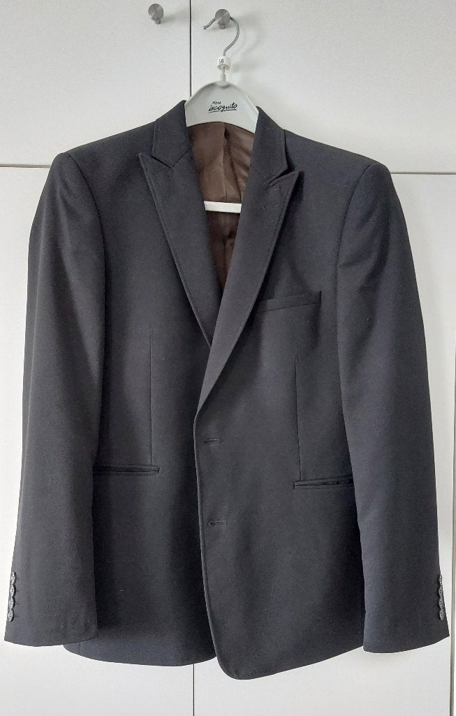 Zwart heren kostuum, maat 46, Kleding | Heren, Kostuums en Colberts, WE, Zwart, Ophalen of Verzenden, Zo goed als nieuw