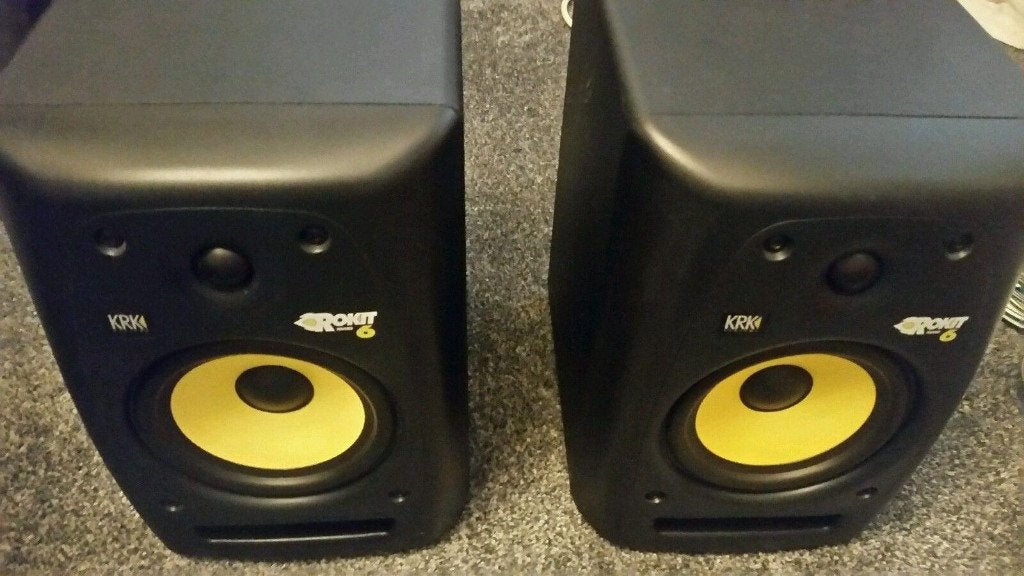 Set KRK Rokit RP6 luidsprekers 6 inch studiomonitors #KOOPJE, Audio, Tv en Foto, Luidsprekers, Studiomonitor, 120 tot 150 watt