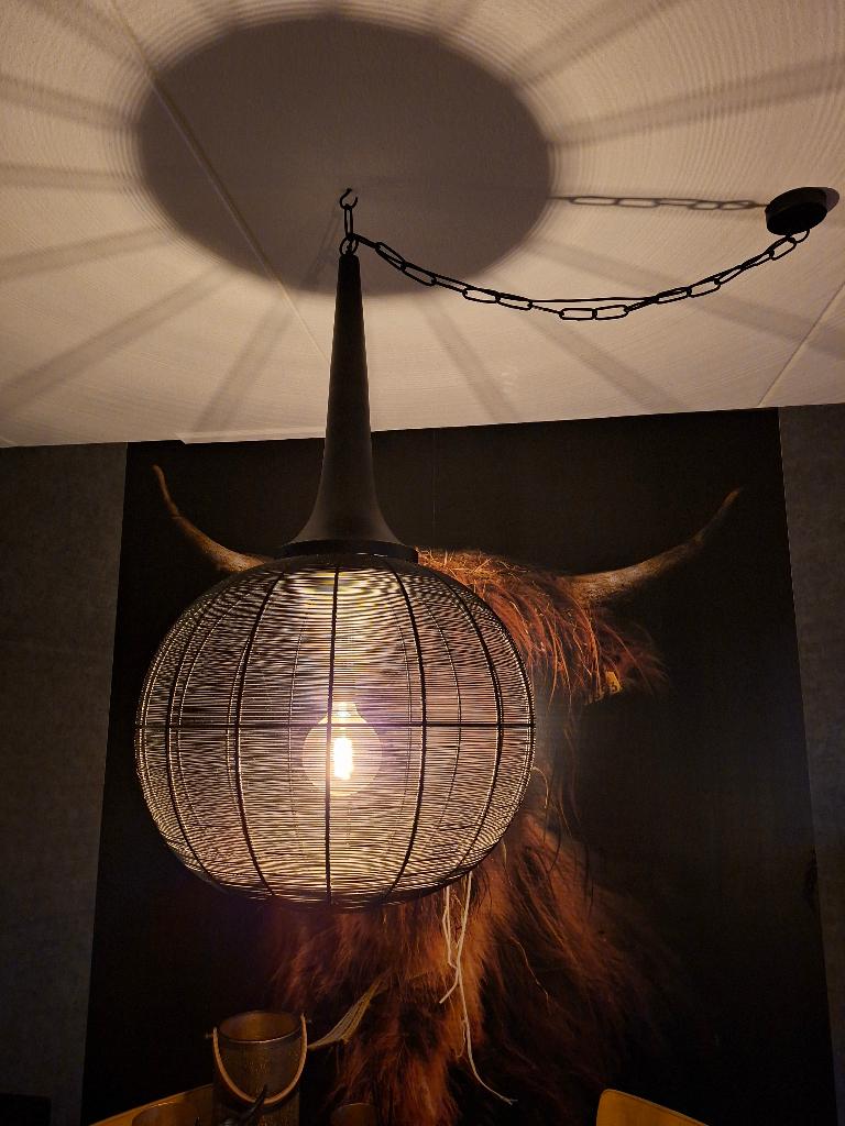 Light&Living draadstaal lamp, Ophalen, Zo goed als nieuw, Industrieel, Metaal