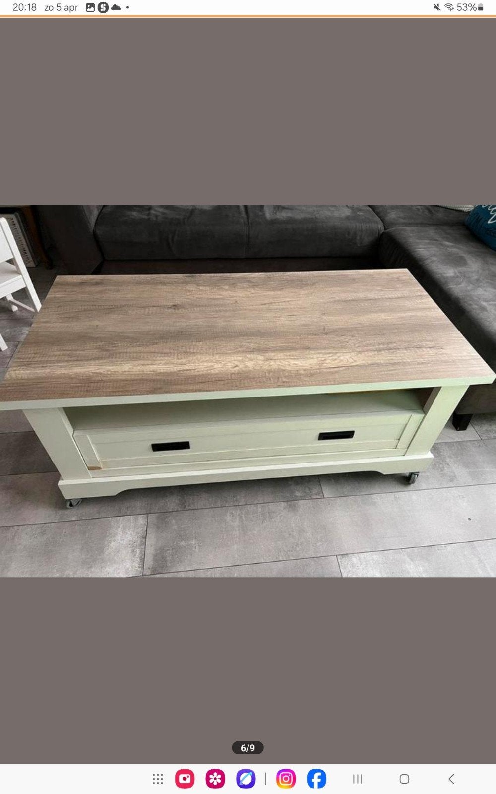 salontafel, Ophalen, 100 tot 150 cm, 50 tot 100 cm, Zo goed als nieuw