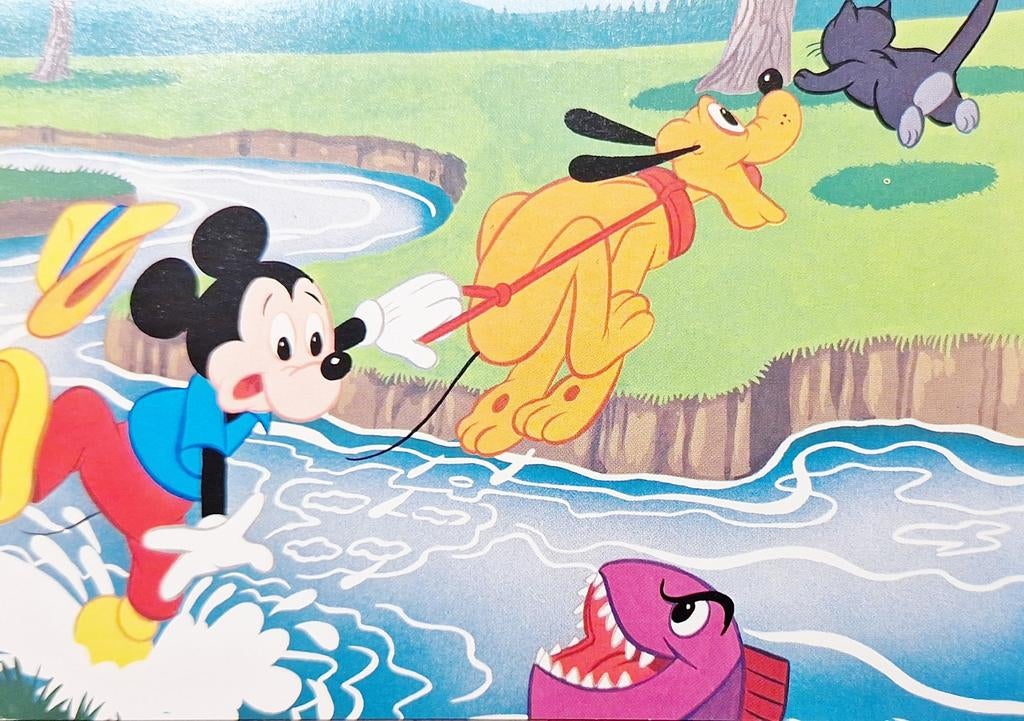 Disney - Mickey Mouse en Pluto, Ophalen of Verzenden, Ongelopen, Overige thema's