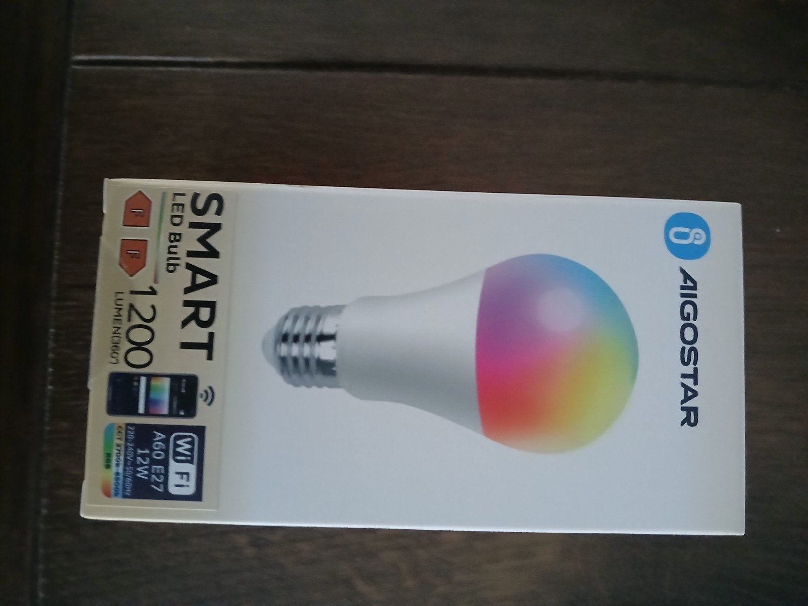 Aigostar Smart LED Lamp E27 12W RGB+CCT Wifi Bluetooth, Ophalen, Nieuw, E27 (groot), Led-lamp