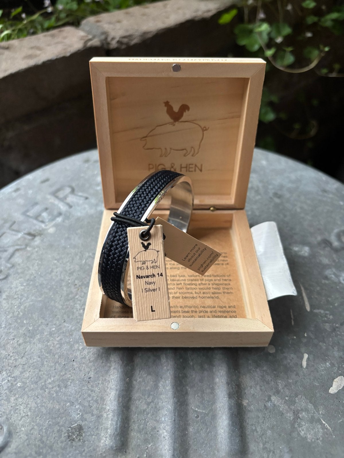 Pig & Hen NAVARCH zilveren heren armband - Nieuw, Ophalen of Verzenden, Nieuw, Blauw, Zilver