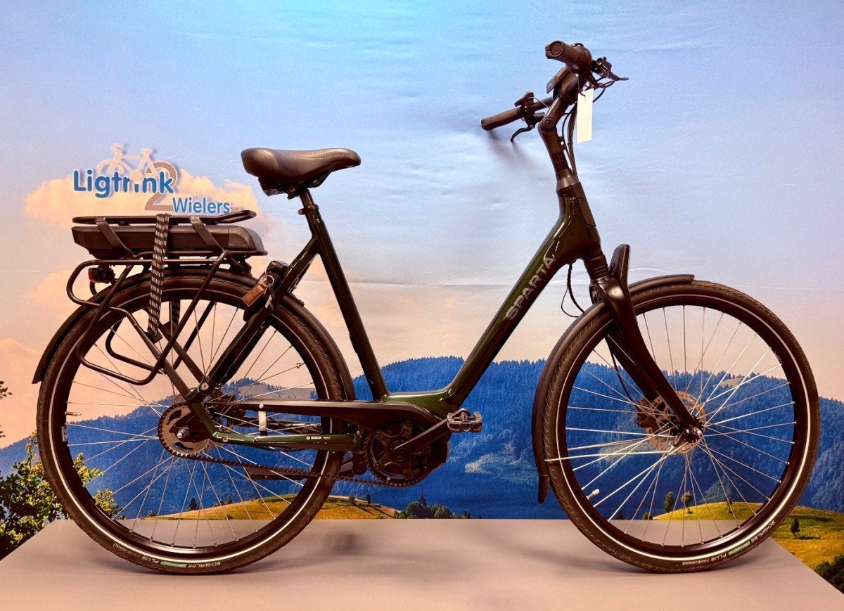 SPARTA A-Shine Ultra M5b Lageinstap Dark Olive Gloss 61cm, Fietsen en Brommers, Elektrische fietsen, Gebruikt, Sparta, 59 cm of meer
