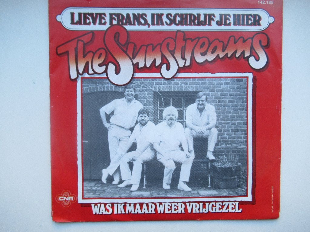 THE SUNSTREAMS # LIEVE FRANS /WAS IK MAAR WEER VRIJGEZEL, 7 inch, Ophalen of Verzenden, Zo goed als nieuw, Levenslied of Smartlap