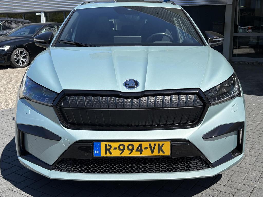 Skoda Enyaq iV 80 Sportline 95,5% SOH | Panoramadak | Wegkla, Achterwielaandrijving, Gebruikt, Zwart, 204 pk