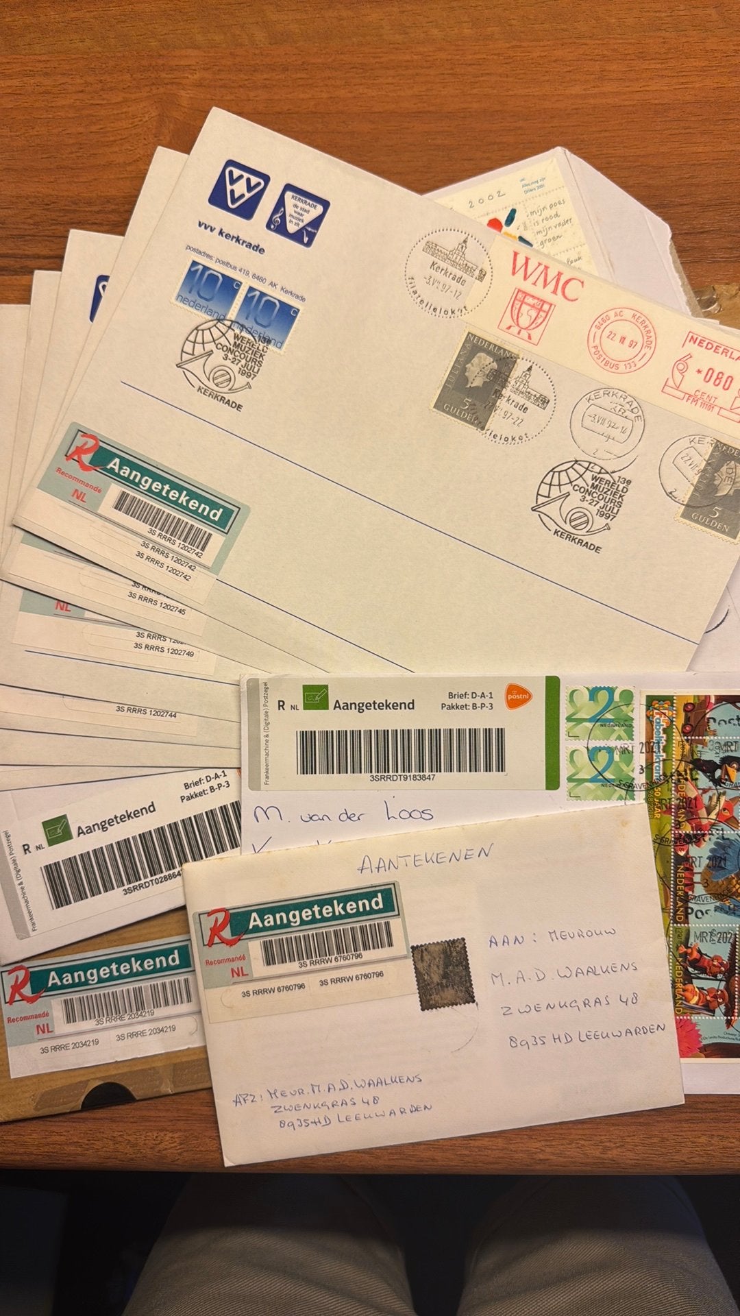 Tien Nederlandse Aangetekende poststukken, Postzegels en Munten, Ophalen of Verzenden, Envelop