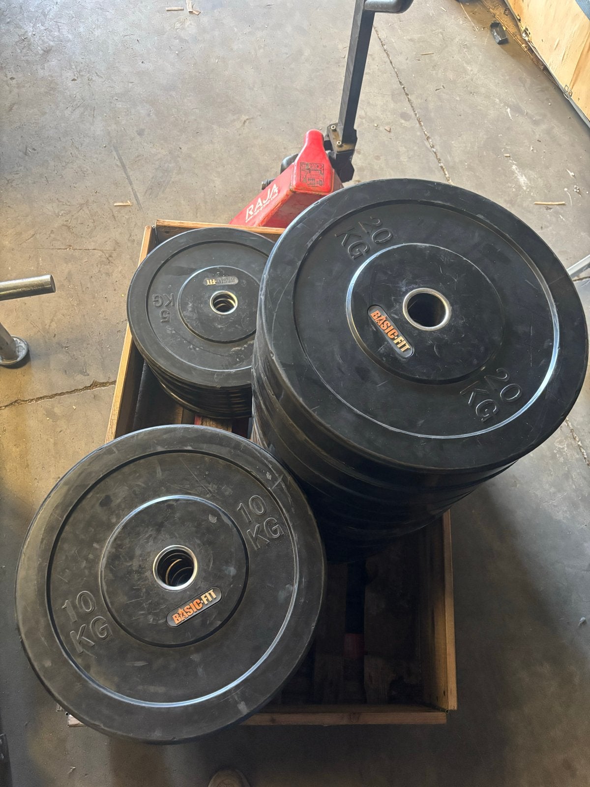 Bumperplates - €2,- per kg!, Ophalen, Halterschijven, Gebruikt, Divers