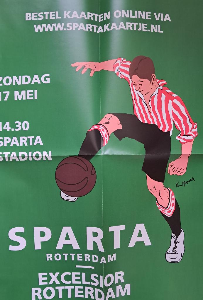 Sparta - Excelsior 2025/2026, Ophalen of Verzenden, Nieuw, Overige binnenlandse clubs, Poster, Plaatje of Sticker