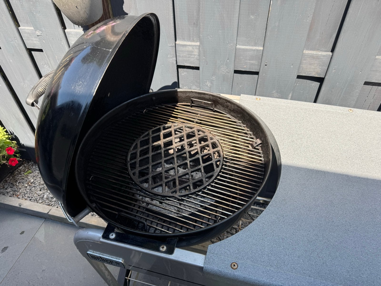 Weber Performer Deluxe GBS Houtskoolbarbecue met Gas, Ophalen of Verzenden, Gebruikt