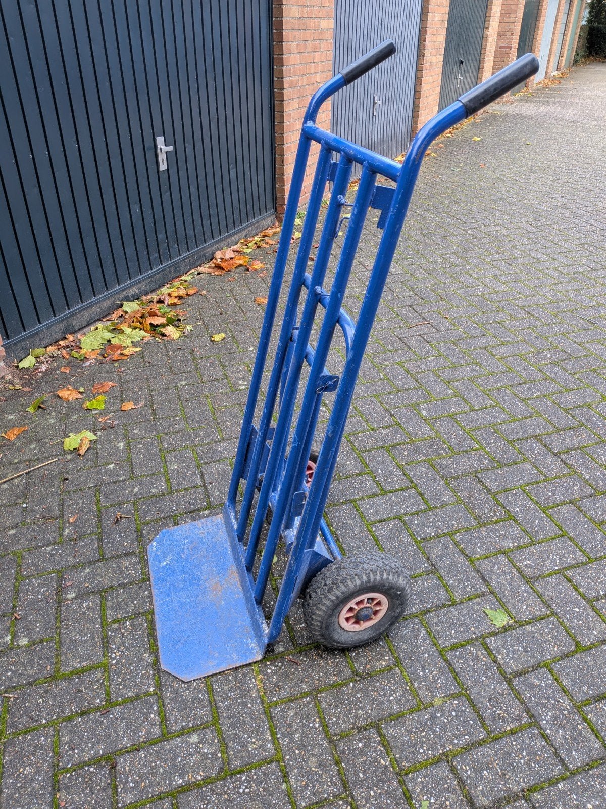 Steekwagen zware uitvoering, 3 standen, luchtbanden, Doe-het-zelf en Verbouw, Ophalen, Gebruikt, Steekwagen