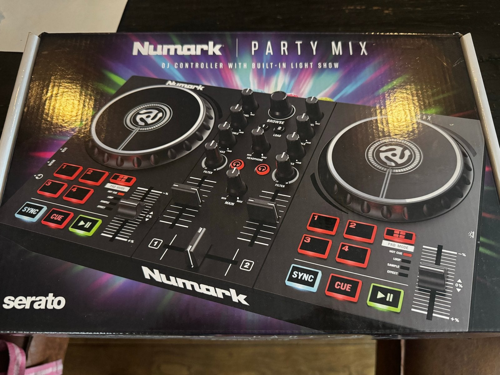 Numark Party Mix DJ Controller met ingebouwde lichtshow, Muziek en Instrumenten, Ophalen of Verzenden, Zo goed als nieuw, Dj-set