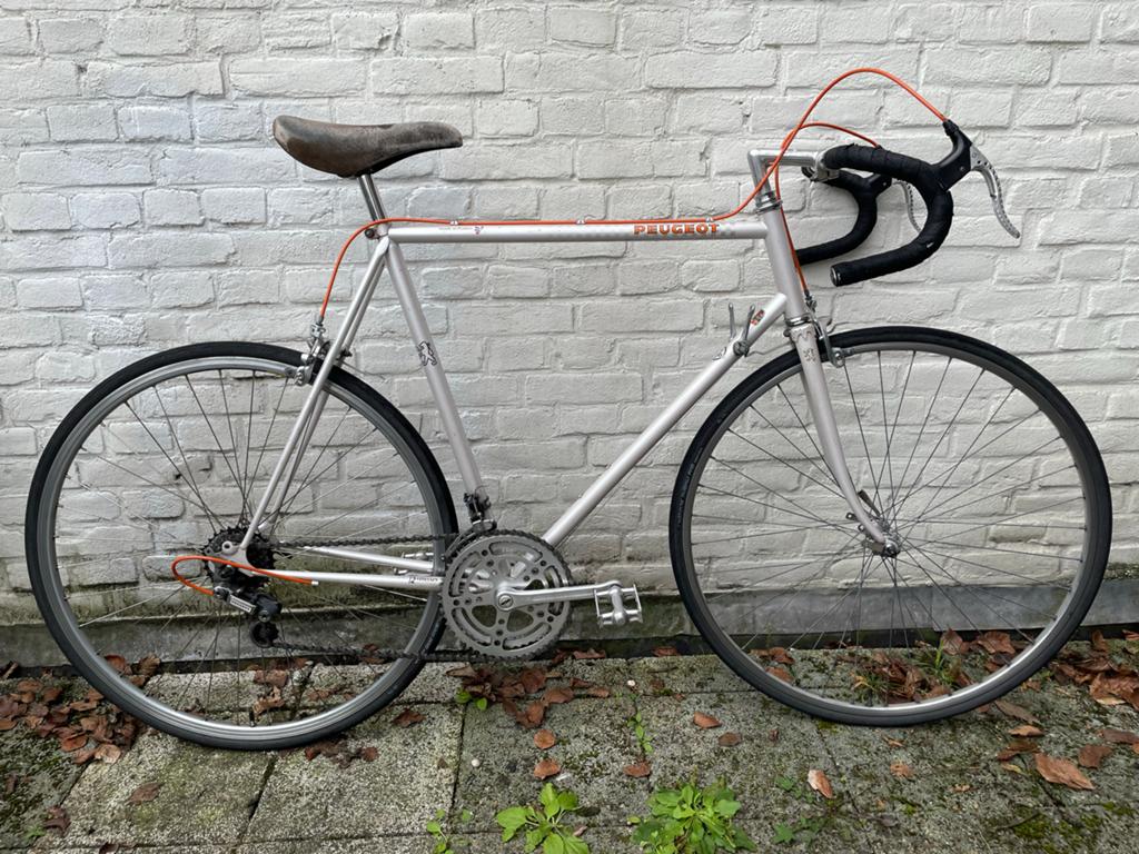 Vintage Peugeot racefiets - 58cm, 28 inch, Gebruikt, Staal, Velgrem