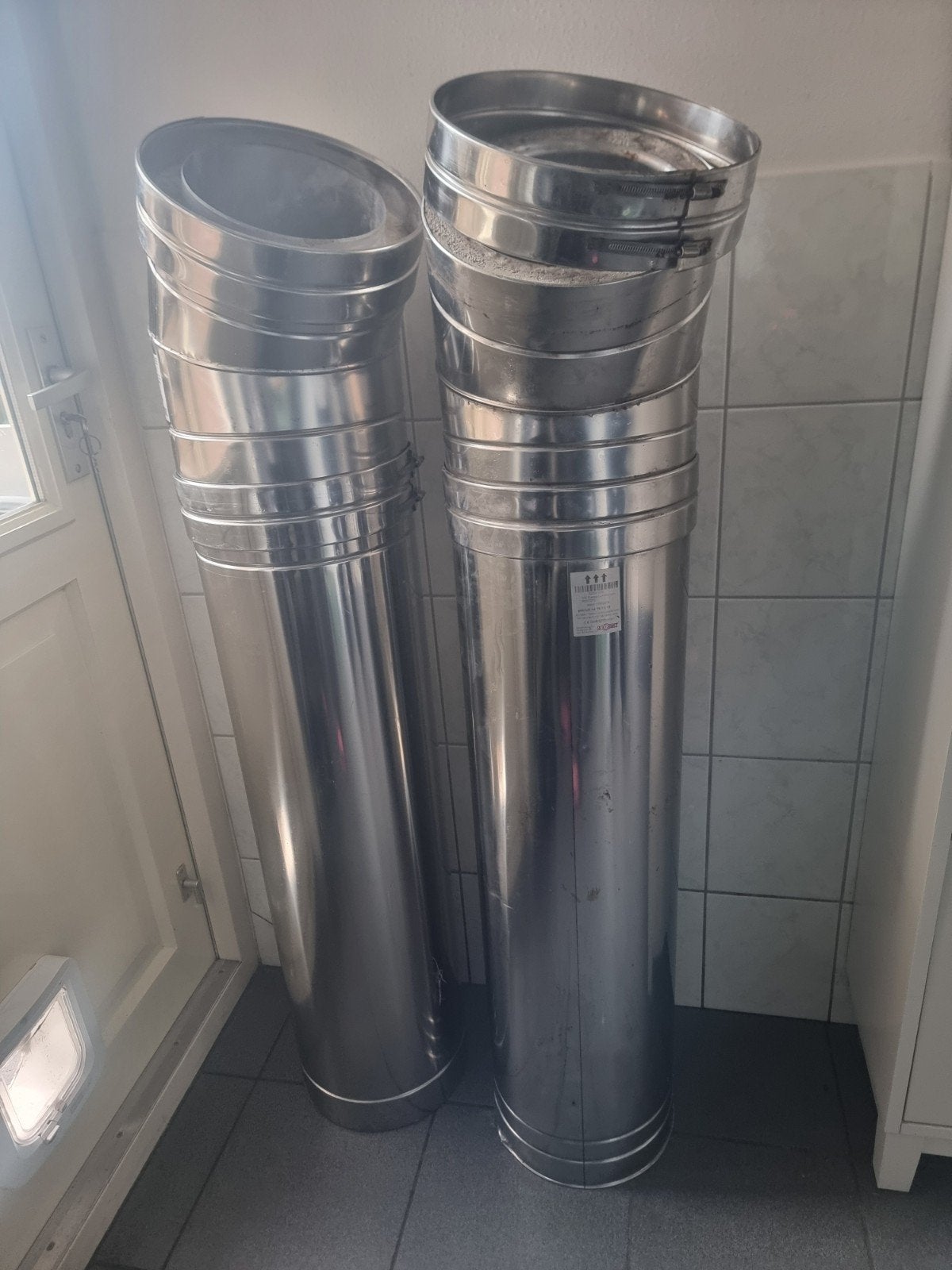 RVS Kachelpijpen- dubbelwandig, Ophalen, Rvs, Minder dan 2 meter, 20 tot 40 mm