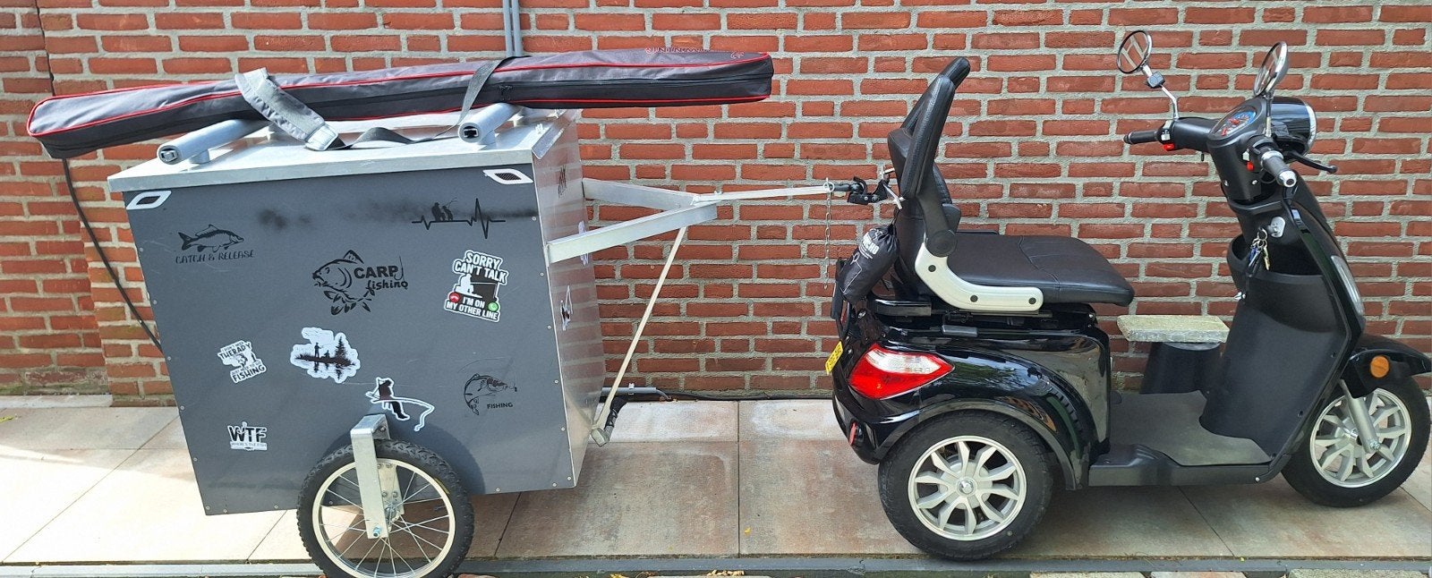 Elektrische scooter + aanhanger (geen rijbewijs nodig), Ophalen, Elektrisch