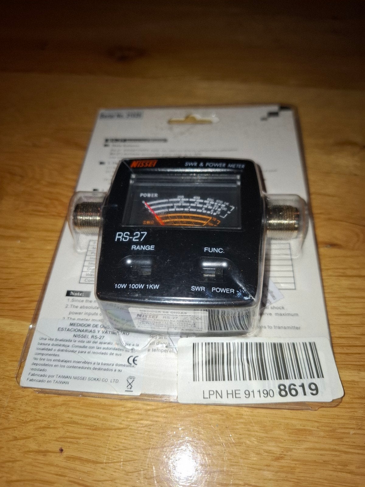Nissei RS-27 SWR & Power Meter 26-30MHz 0-1000W, Ophalen of Verzenden, Zo goed als nieuw