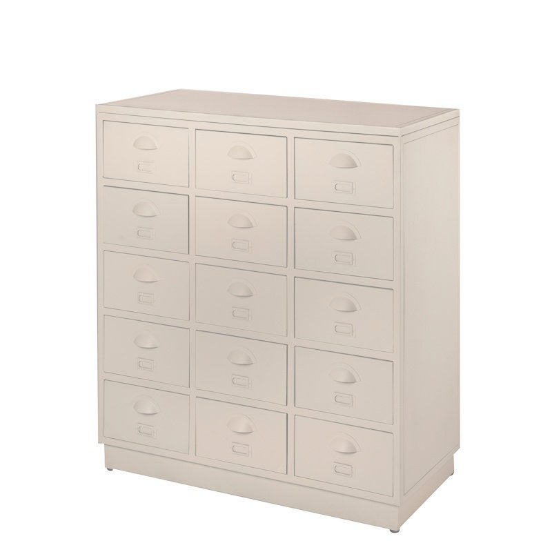 IJzeren Vintage Refurbished 15 Ladekast Retro Apothekerkast, Info@dehanzeherten.nl, De Hanze Herten BV, 5 laden of meer, Nieuw