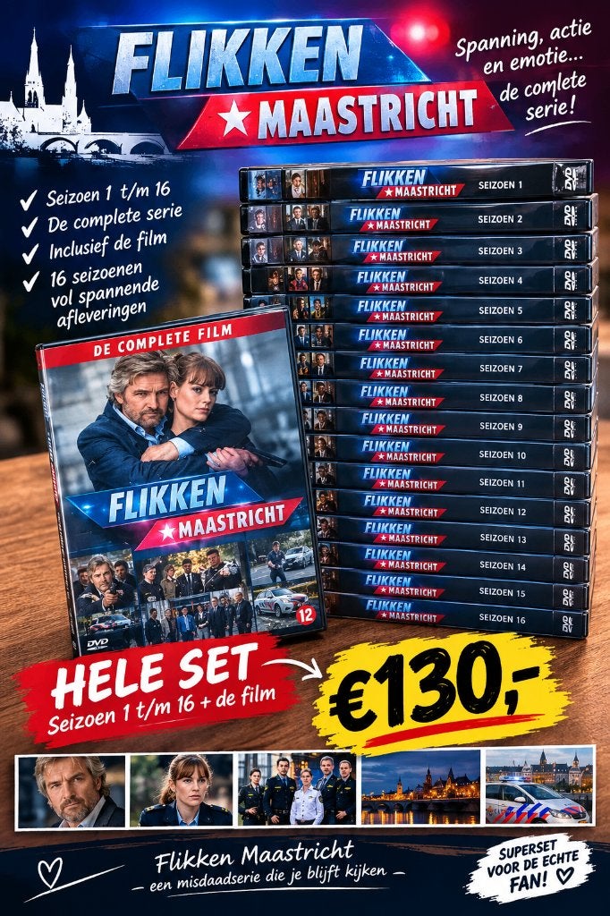 Flikken Maastricht - Complete Serie Seizoen 1 t/m 16 + Film, Misdaad, Ophalen of Verzenden, Zo goed als nieuw, Vanaf 12 jaar