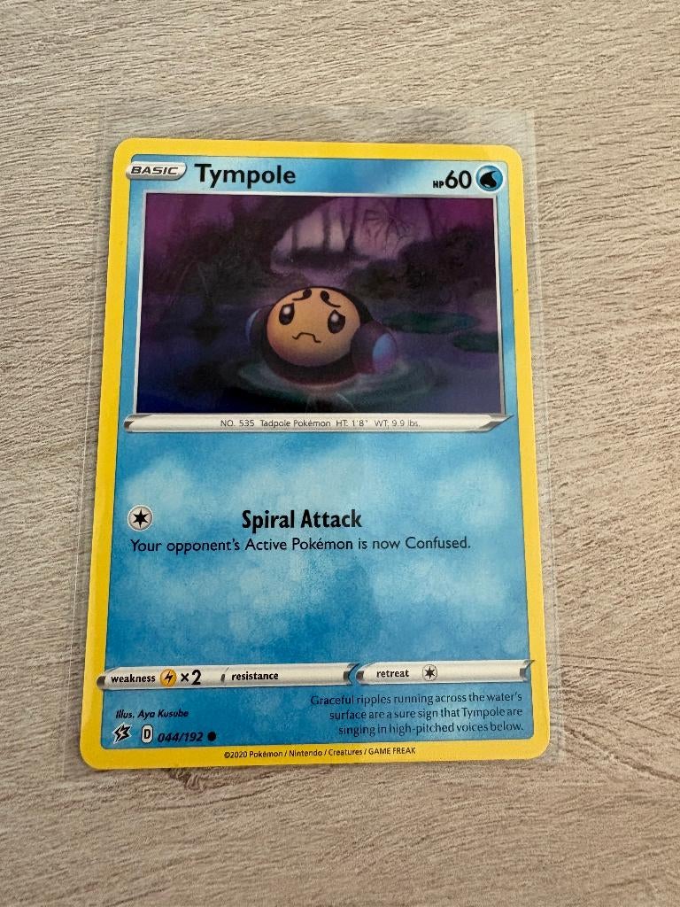 Tympole 044/192 Rebel Clash - Pokémon Kaart, Ophalen of Verzenden, Nieuw, Losse kaart