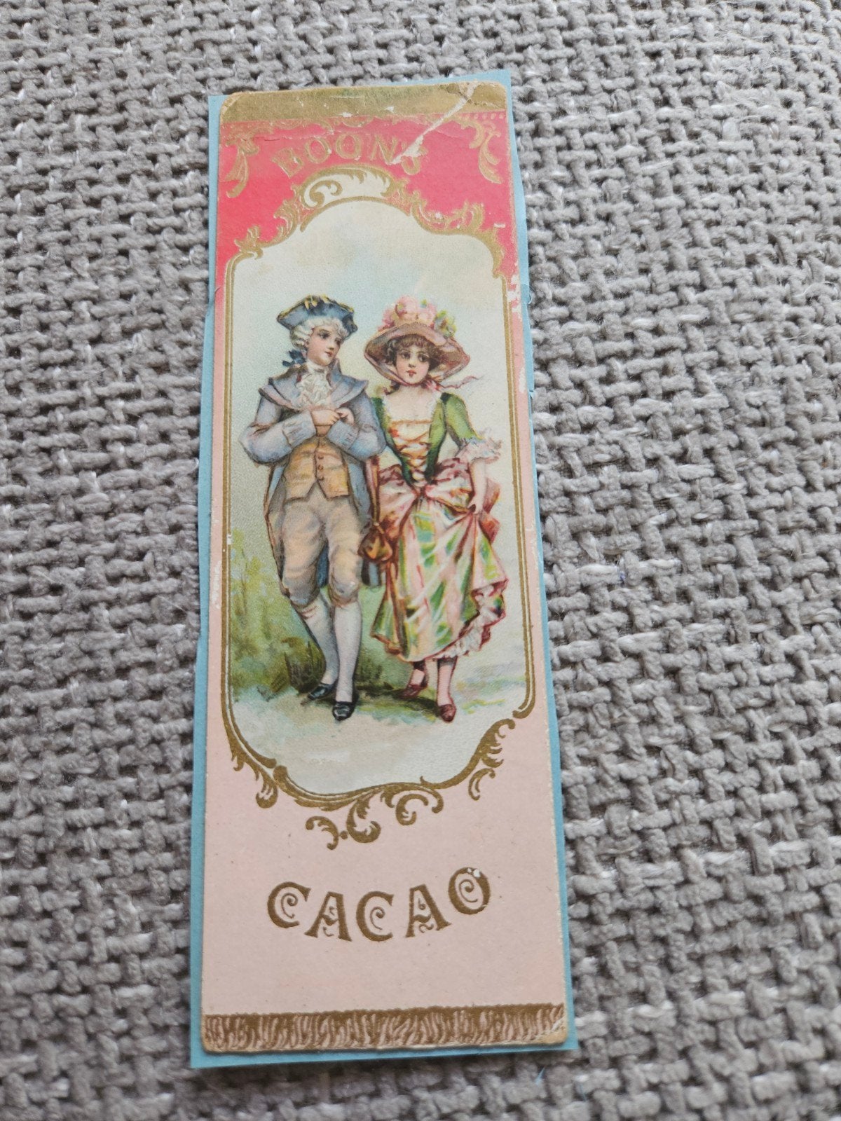 Boons Cacao Reclamekaart - Boon Cacao, Ophalen of Verzenden, Gebruikt, Overige typen