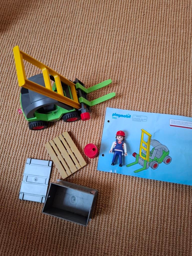 Playmobil Vorkheftruck met figuur en accessoires, Ophalen of Verzenden, Gebruikt, Complete set