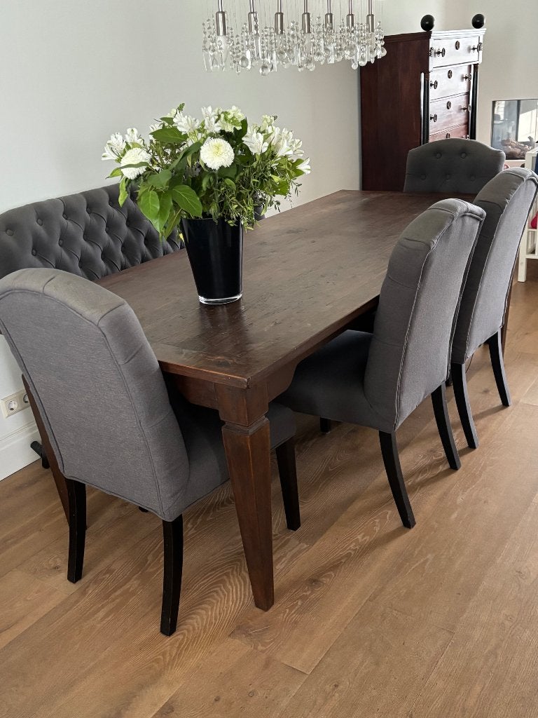 Eettafel 4 stoelen en bank, Ophalen, Gebruikt, Minder dan 4 stoelen