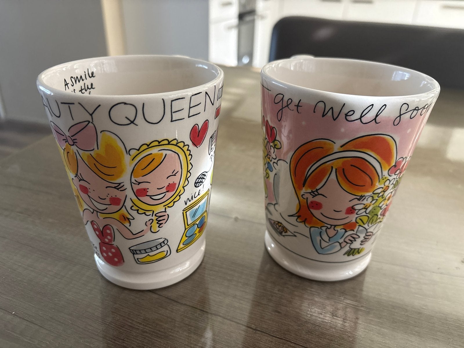Blond Amsterdam mokken: Beauty Queen & Get Well Soon, Huis en Inrichting, Keuken | Servies, Gebruikt, Keramiek, Modern, Blond Amsterdam