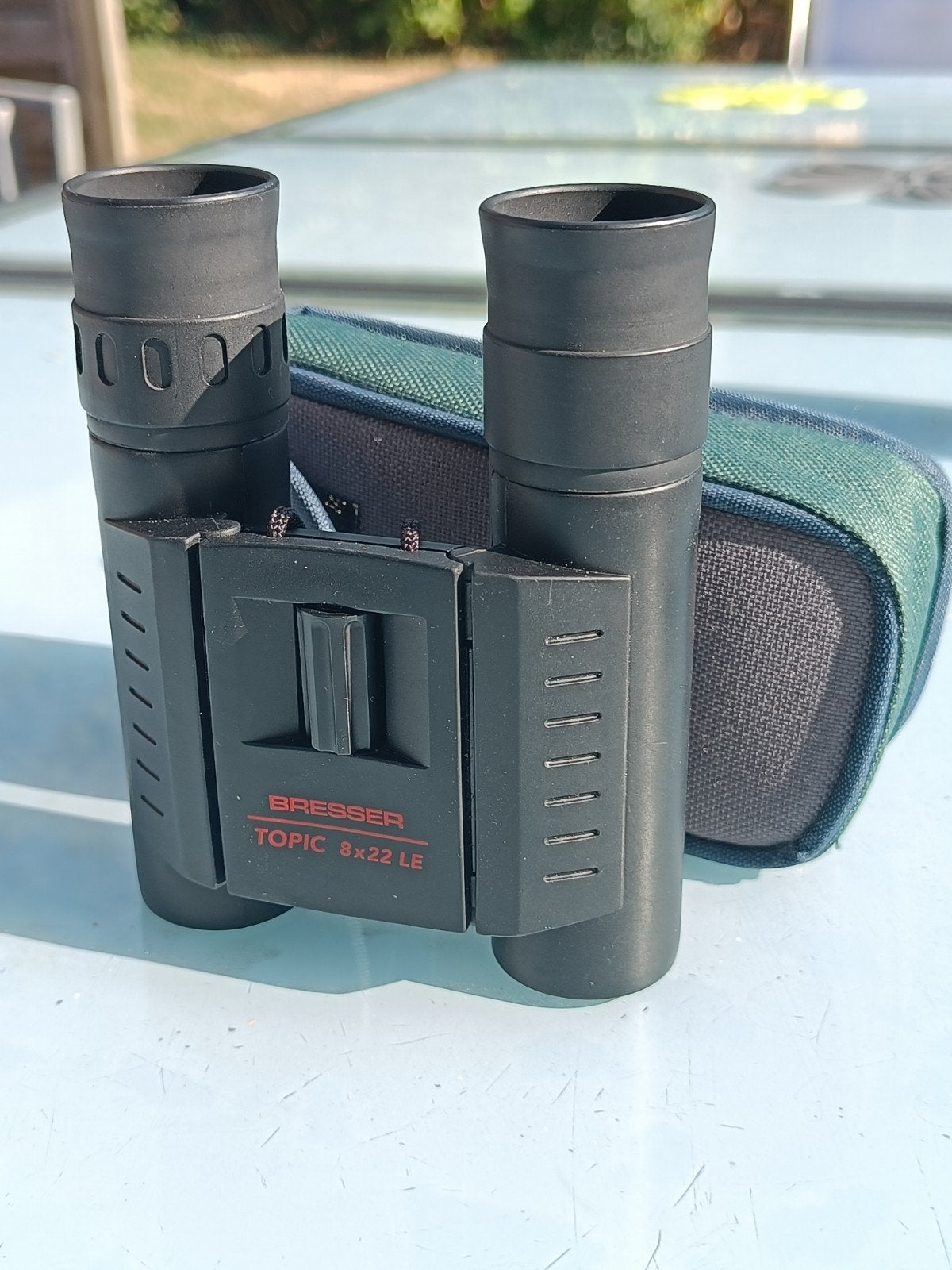 verrekijker bresser met hoes mooi compact, Dakkant (recht), Ophalen of Verzenden, Zo goed als nieuw, 8 tot 12x